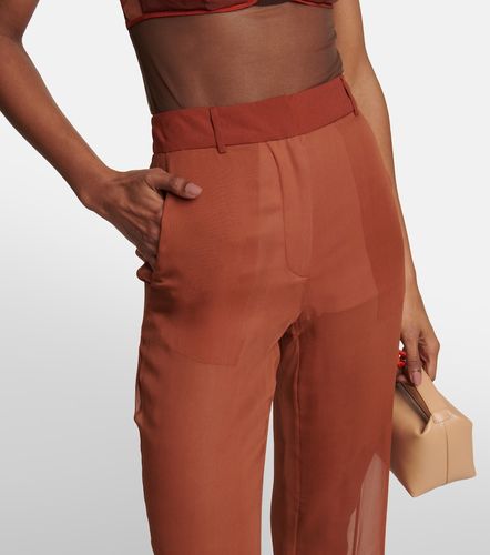 Pantalon ample à taille mi-haute en soie - Nensi Dojaka - Modalova