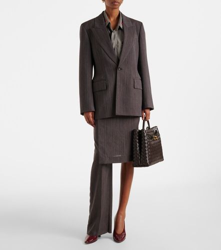 Pantalon asymétrique rayé en laine - Bottega Veneta - Modalova