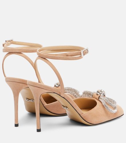 Escarpins Double Bow 95 en daim - Mach & Mach - Modalova