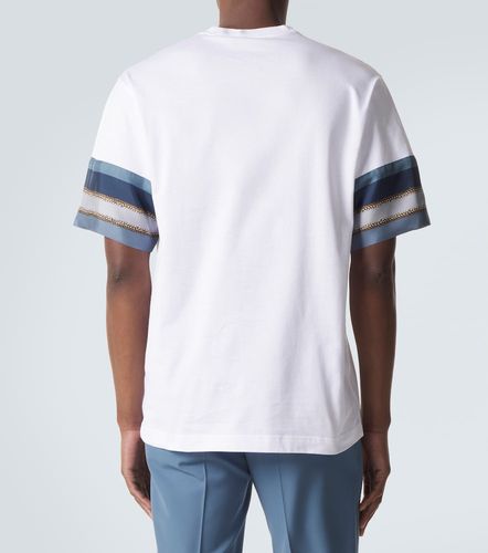 T-shirt imprimé en coton et soie mélangés - Dolce&Gabbana - Modalova
