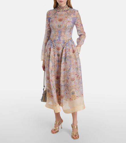 Robe midi Rebellion en lin et soie - Zimmermann - Modalova