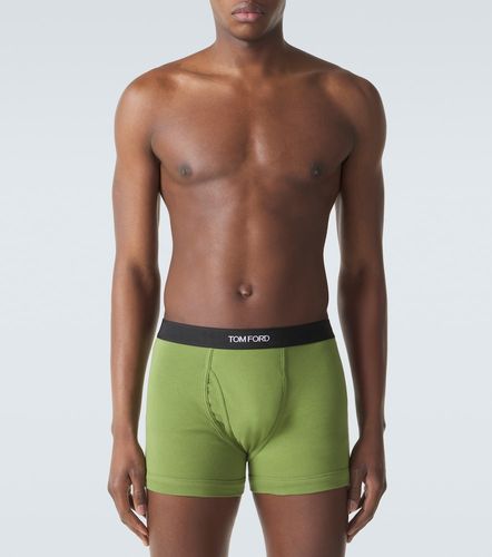 Boxer en coton mélangé à logo - Tom Ford - Modalova