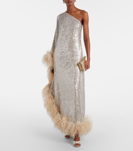 Robe Ubud à paillettes et finitions en plumes - Taller Marmo - Modalova