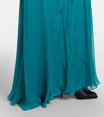 McQueen Robe longue bustier en soie - McQueen - Modalova