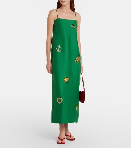Alémais Robe longue en lin mélangé brodée - Alemais - Modalova