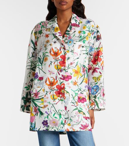 Chemise en soie à imprimé floral - Gucci - Modalova