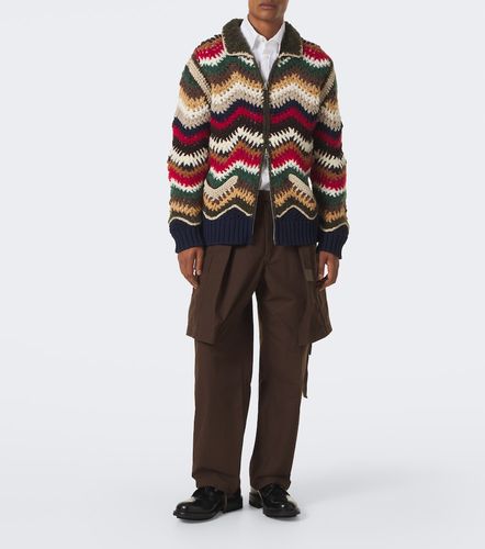 Blouson en crochet à motif chevron - Sacai - Modalova