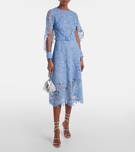 Robe de cocktail en dentelle à fleurs - Oscar de la Renta - Modalova
