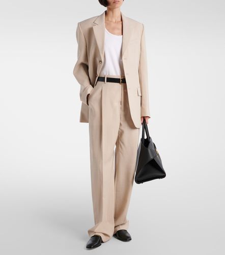 Pantalon droit à taille mi-haute en laine - Wardrobe.NYC - Modalova