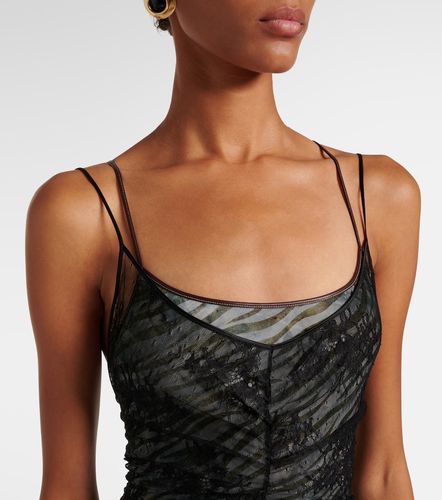 Ensemble body et robe longue en soie et dentelle - Jacques Wei - Modalova