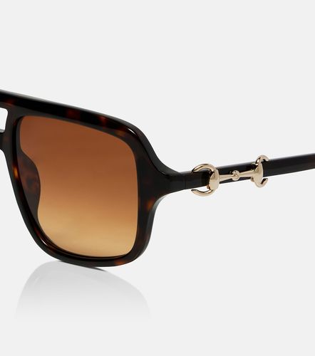 Lunettes de soleil aviateur Horsebit - Gucci - Modalova