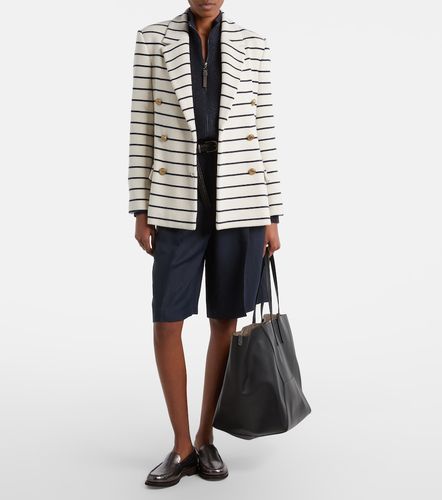 Blazer rayé en coton - Brunello Cucinelli - Modalova