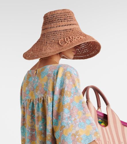 Chloé Chapeau de soleil en raphia à logo - Chloe - Modalova