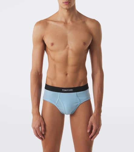 Slip en coton mélangé à logo - Tom Ford - Modalova