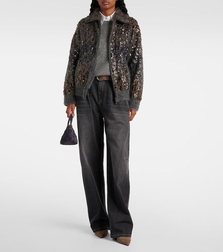 Pull en mohair mélangé à sequins - Brunello Cucinelli - Modalova