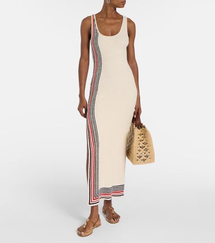 Robe midi rayée en coton mélangé - Rabanne - Modalova