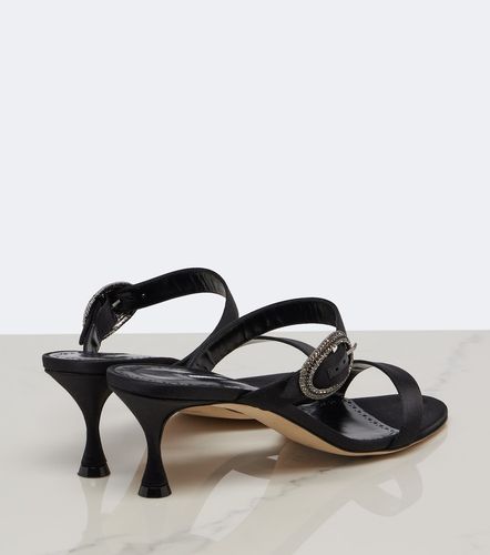 Mules Zutosanmu en satin à ornements - Manolo Blahnik - Modalova