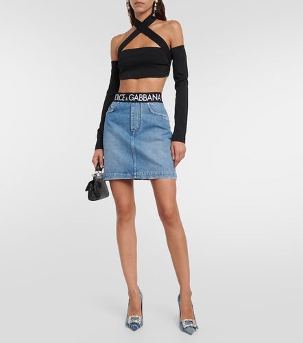 Mini-jupe en jean à logo - Dolce&Gabbana - Modalova