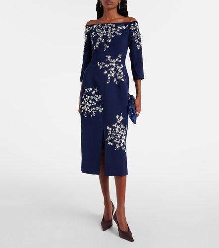 Robe midi à encolure bardot - Carolina Herrera - Modalova