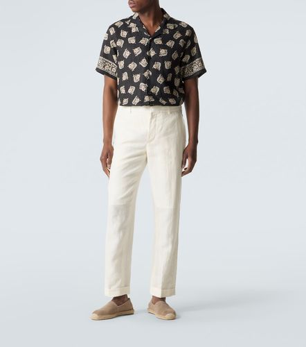 Chemise en lin imprimée - Ralph Lauren Purple Label - Modalova