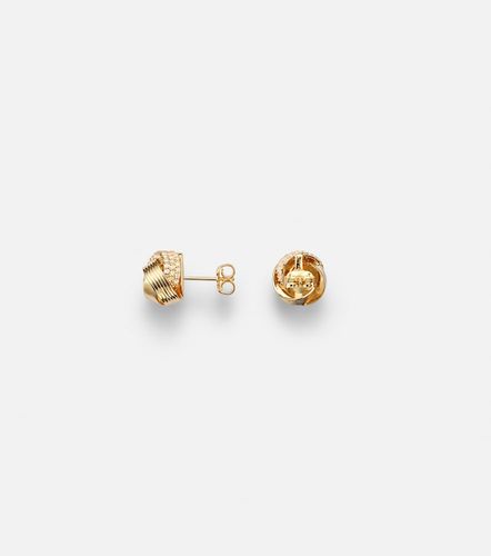 Boucles d’oreilles Tri-Link en or 14 ct et diamants - Sydney Evan - Modalova