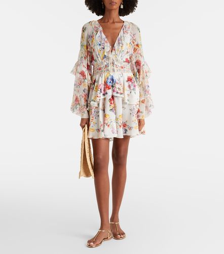 Robe en soie à ornements et à fleurs - Camilla - Modalova