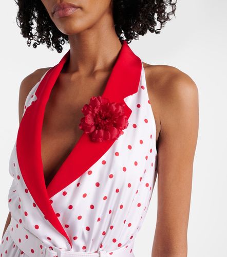 Robe midi en sergé de soie à pois et ceinture - Rodarte - Modalova