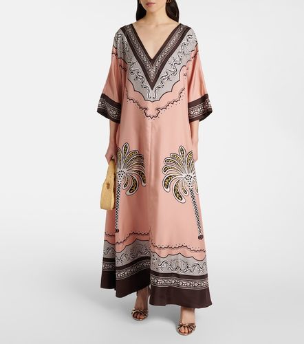 Robe longue Muumuu imprimée en soie - La DoubleJ - Modalova