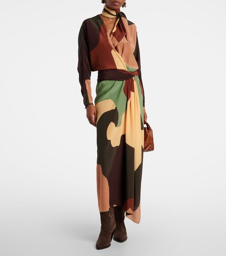 Robe longue imprimée en soie - Johanna Ortiz - Modalova