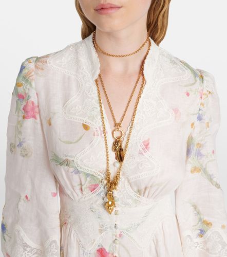 Robe longue Lucky en lin à fleurs - Zimmermann - Modalova