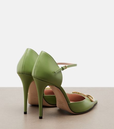 Escarpins D'Orsay VLogo en cuir à ornements - Valentino Garavani - Modalova