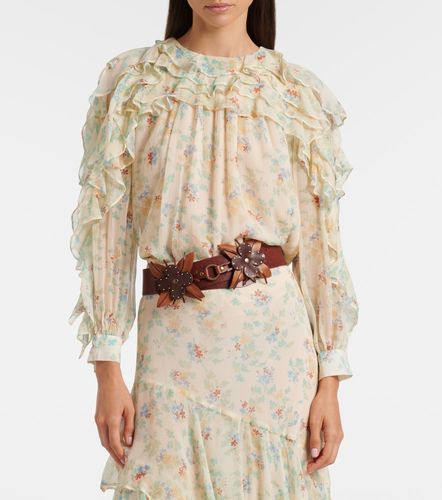 Blouse Willow en soie à imprimé floral et volants - Ulla Johnson - Modalova