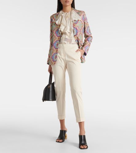 Pantalon tapered à taille haute en coton - Etro - Modalova