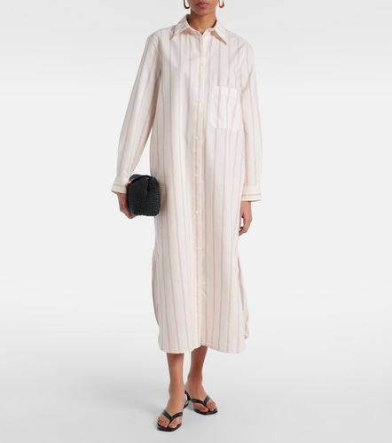 Robe chemise rayée en coton et soie - Toteme - Modalova