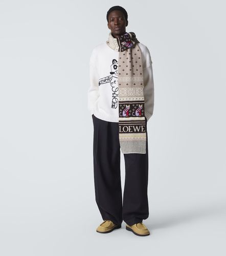X Louis Wain – Écharpe Anagram en jacquard de laine mélangée - Loewe - Modalova