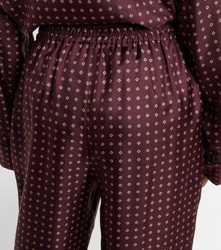 Pantalon de pyjama en satin de soie - Saint Laurent - Modalova