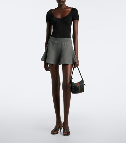 Mini-jupe Double G en coton et soie - Gucci - Modalova