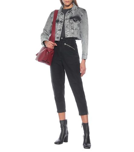 Jean droit Moto Zip à taille haute - Frame - Modalova