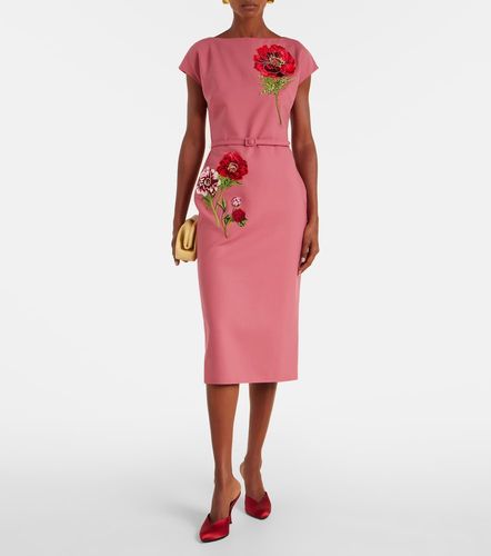 Robe midi à fleurs - Oscar de la Renta - Modalova