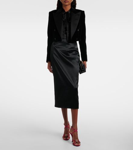 Veste de smoking raccourcie en velours - Dolce&Gabbana - Modalova