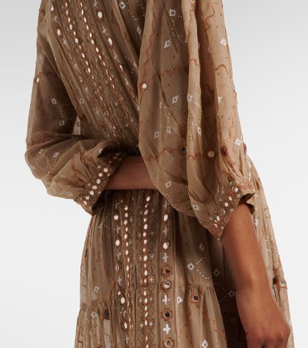 Robe longue en coton à ornements - Juliet Dunn - Modalova