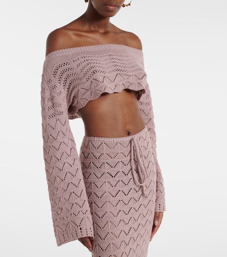 Crop top Helena en coton mélangé au crochet - Bananhot - Modalova