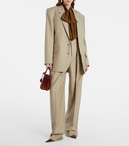Pantalon ample en laine et soie - Saint Laurent - Modalova