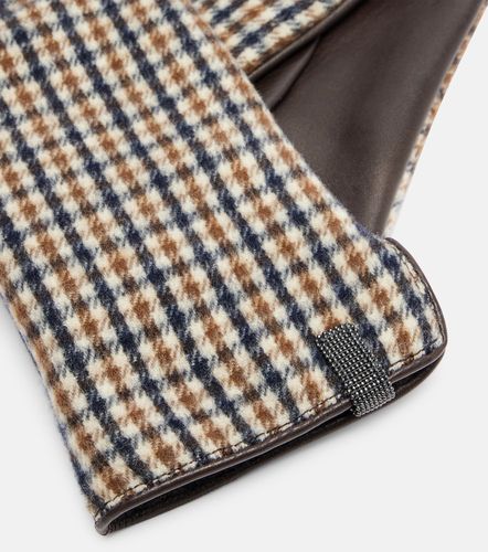 Gants Monili en laine vierge et cuir - Brunello Cucinelli - Modalova