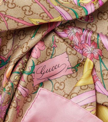 Gucci Foulard GG en soie à fleurs - Gucci - Modalova