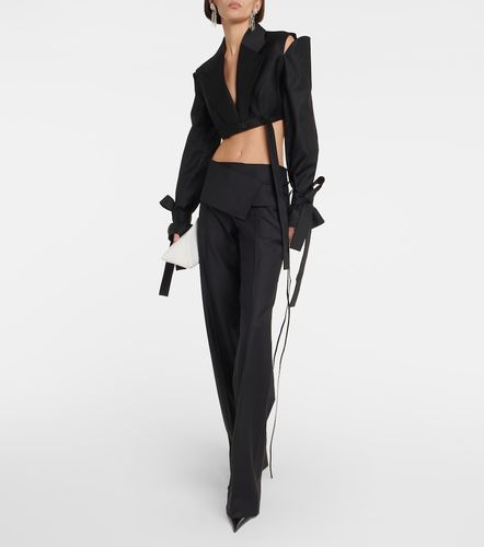 Blazer Xylo raccourci en laine mélangée - Aya Muse - Modalova