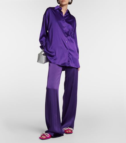 Mules Double Bow en satin à ornements - Mach & Mach - Modalova