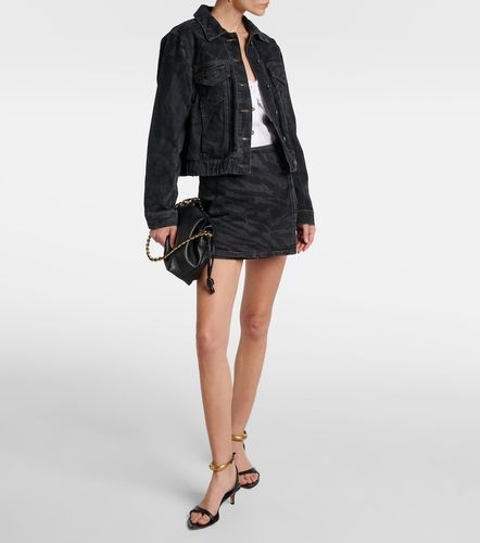 Jupe portefeuille taille haute en denim - Ganni - Modalova