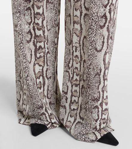 Pantalon ample en soie à imprimé - Balenciaga - Modalova