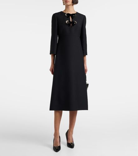 Robe midi en Crêpe Couture à ornements - Valentino - Modalova